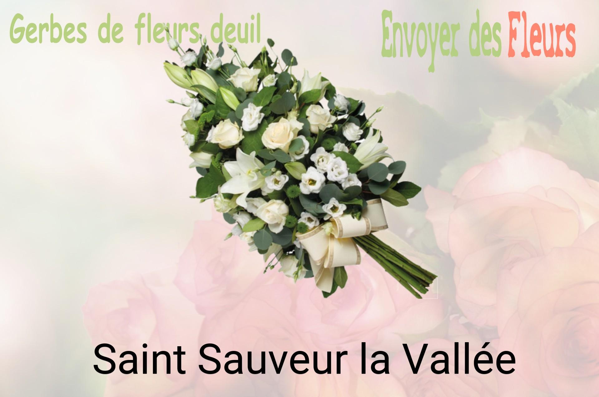 Gerbe de fleurs de deuil livrée à Saint-Sauveur-la-Vallée